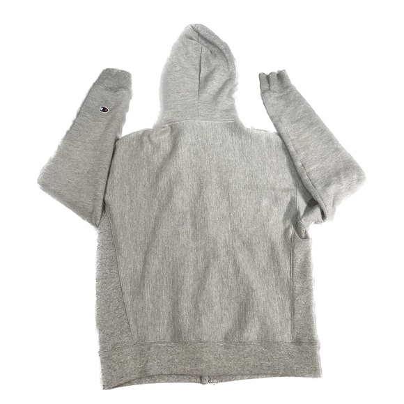 Champion gray zip up hoodie - Picture 2 of 5